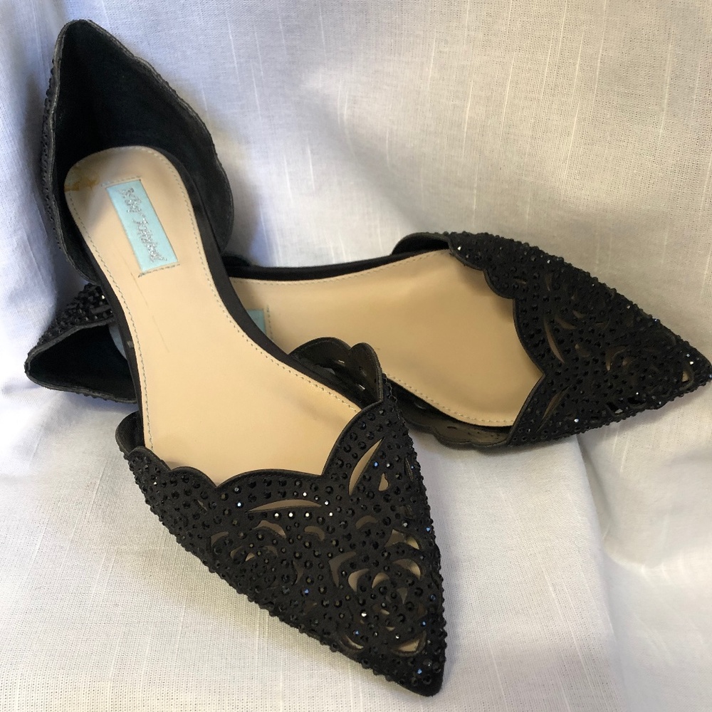 Betsey Johnson "Lucy" D'Orsay Flats in Black